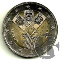 Letonia. 2018. 2 Euro (SC) Repúblicas Bálticas