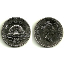 (182) Canadá. 1995. 5 Cents (SC)