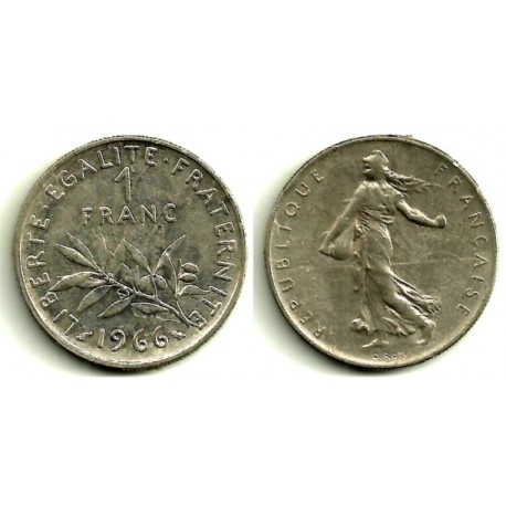 (925.1) Francia. 1966. 1 Franc (MBC)