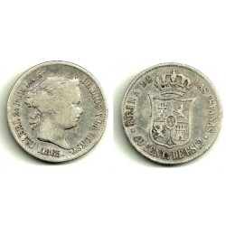 [1865] 40 Céntimos de Escudo (MBC) Ceca de Madrid