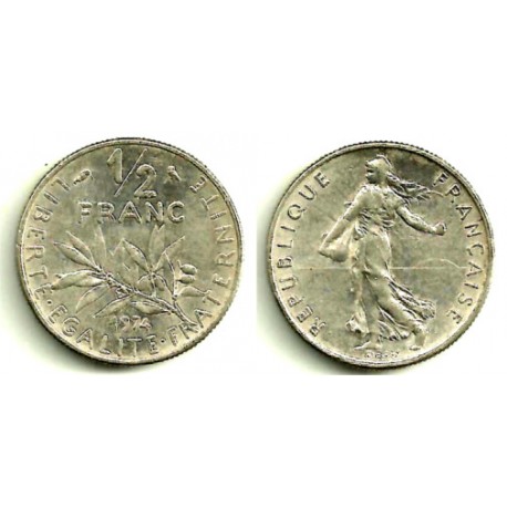 (931.1) Francia. 1974. ½ Franc (MBC)
