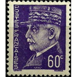 (432) Francia. 1941-42. 60 Centimes. Marshal Pétain (Nuevo)
