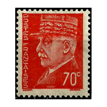 (434) Francia. 1941-42. 70 Centimes. Marshal Pétain (Nuevo)
