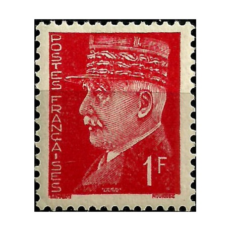 (437) Francia. 1941-42. 1 Franc. Marshal Pétain (Nuevo)