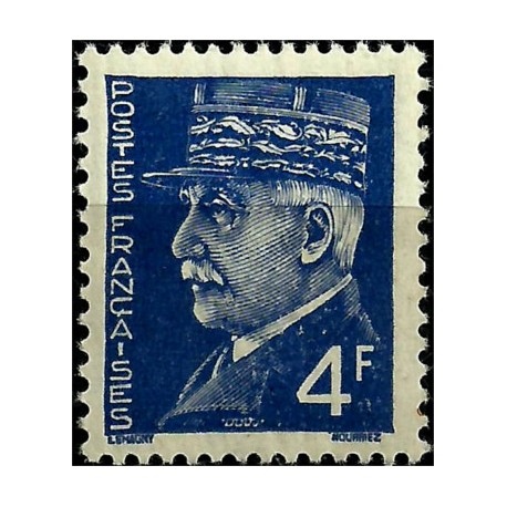(446) Francia. 1941-42. 4 Francs. Marshal Pétain (Nuevo)
