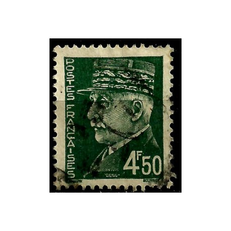 (447) Francia. 1941-42. 4,50 Francs. Marshal Pétain (Usado)