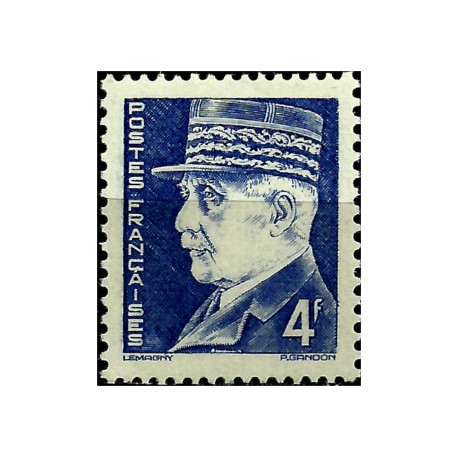 (448) Francia. 1942. 4 Francs. Marshal Pétain (Nuevo)