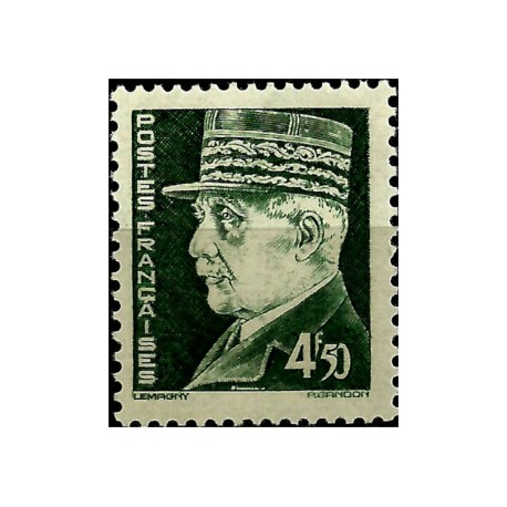 (449) Francia. 1942. 4,50 Francs. Marshal Pétain (Nuevo)