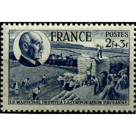 (B176) Francia. 1944. 2 + 3 Francs. 80 Aniv. Marshal Pétain (Nuevo)