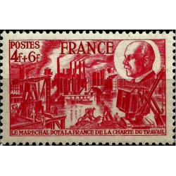 (B177) Francia. 1944. 4 + 6 Francs. 80 Aniv. Marshal Pétain (Nuevo)