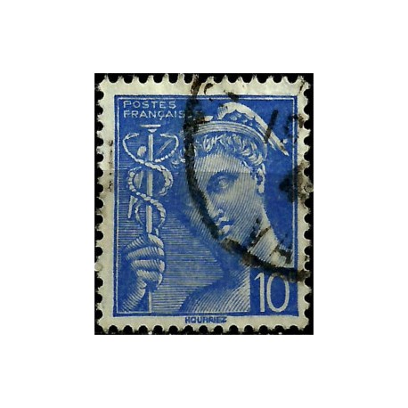 (356) Francia. 1938-42. 10 Centimes. Mercurio (Usado)