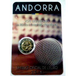 Andorra. 2016. 2 Euro (SC) Radio y Televisión