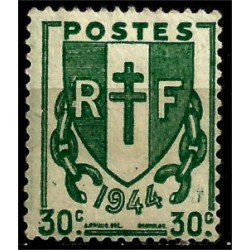 (525) Francia. 1945-47. 30 Centimes. Escudo de Armas (Nuevo)