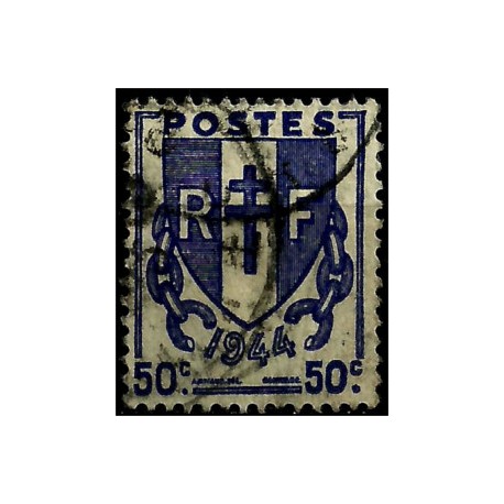 (527) Francia. 1945-47. 50 Centimes. Escudo de Armas (Usado)