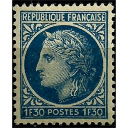 (576) Francia. 1947. 1,30 Francs. Ceres (Nuevo, con marca de fijasellos)