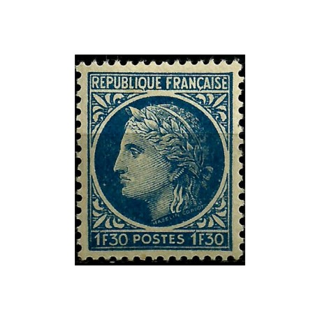 (576) Francia. 1947. 1,30 Francs. Ceres (Nuevo, con marca de fijasellos)