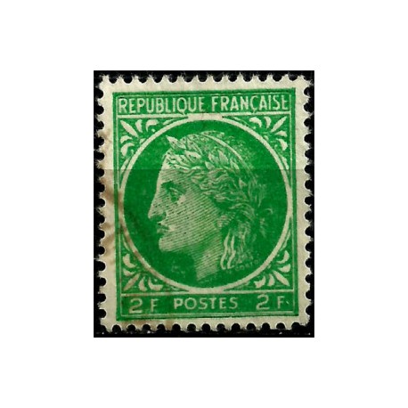 (536A) Francia. 1945-47. 2 Francs. Ceres (Usado)