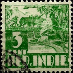 (167) Indias Holandesas. 1933-37. 3 Cents (Usado)