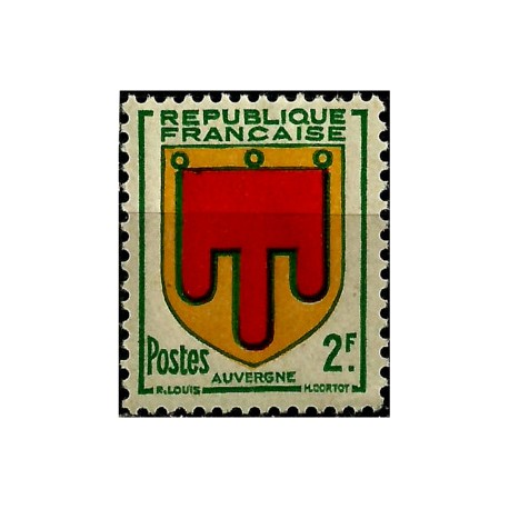 (619) Francia. 1949. 2 Francs. Auvergne (Nuevo, con marcas de fijasellos)