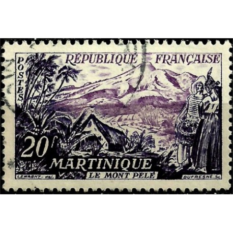 (780) Francia. 1955. 20 Francs. Martinique (Usado)