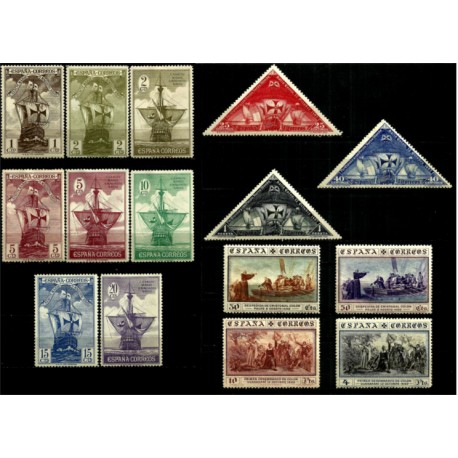 (531 a 545) 1930. Serie Completa. Descubrimiento de América (Nuevo, con marcas de fijasellos)