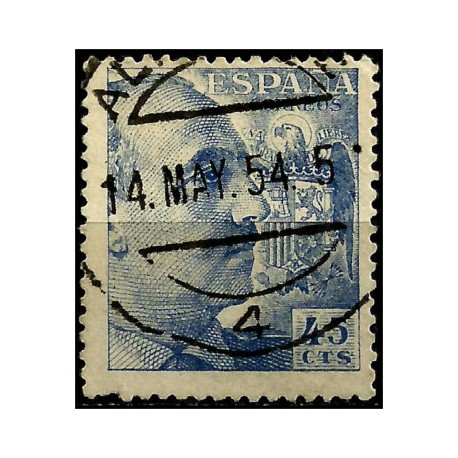 (1052) 1949-53. 45 Céntimos. General Franco (Usado)