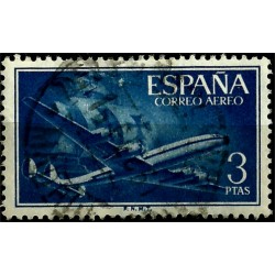 (1175) 1955-56. 3 Pesetas. Supercont. y Santa María (Usado)