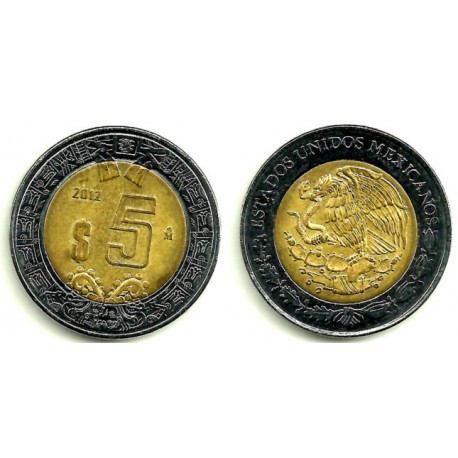 (605) Estados Unidos Mexicanos. 2012. 5 Pesos (MBC+)