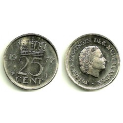 (183) Países Bajos. 1977. 25 Cents (SC)