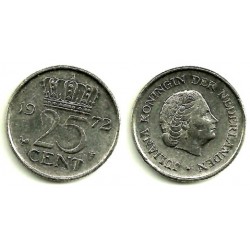(183) Países Bajos. 1972. 25 Cents (MBC-)