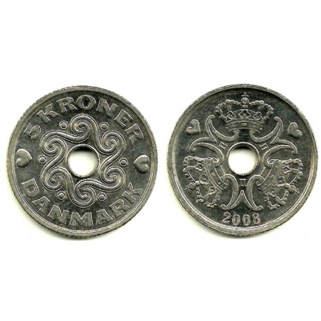 (869.2) Dinamarca. 2008. 5 Kroner (SC-)