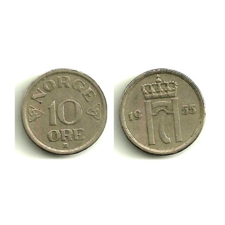 (396) Noruega. 1955. 10 Ore (MBC)