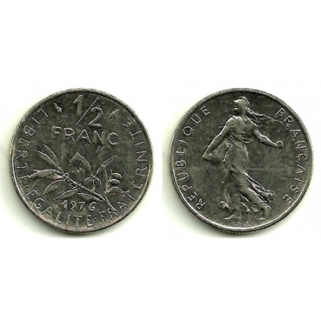 (931.1) Francia. 1976. ½ Franc (MBC)