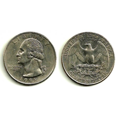 (A164a) Estados Unidos de América. 1998(D). Quarter Dollar (MBC)