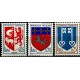 (1142 a 1144) Francia. 1966. Serie Completa. Escudos de Armas (Nuevo, con marcas de fijasellos)