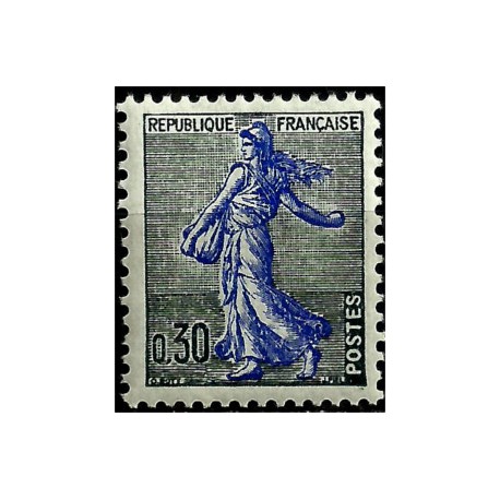 (942A) Francia. 1960-61. 30 Centimes. Sembradora (Nuevo, con marcas de fijasellos)