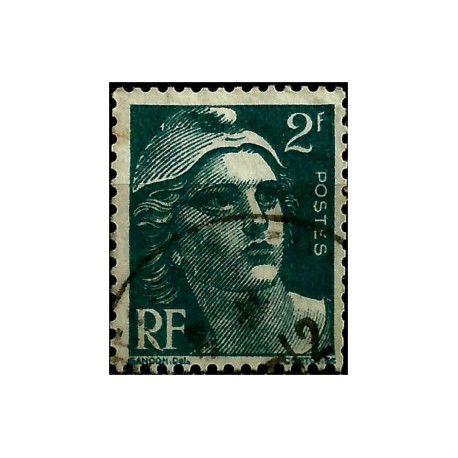 (536) Francia. 1945-47. 2 Francs. Marianne (Usado)