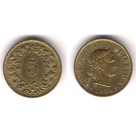 (26c) Suiza. 1981. 5 Rappen (MBC+)