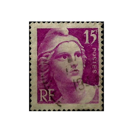 (550) Francia. 1945-46. 15 Francs. Marianne (Usado)