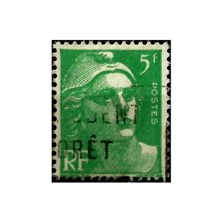 (598) Francia. 1948-49. 5 Francs. Marianne (Usado)