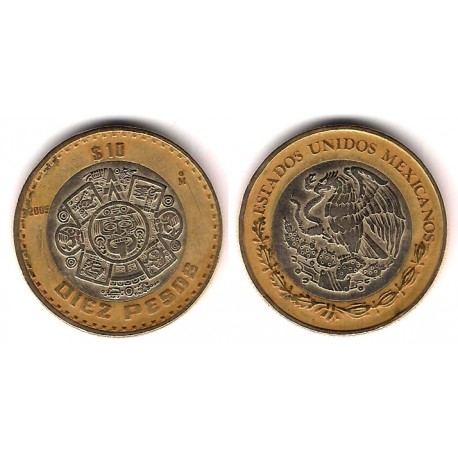 (616) Estados Unidos Mexicanos. 2005. 10 Pesos (BC+)