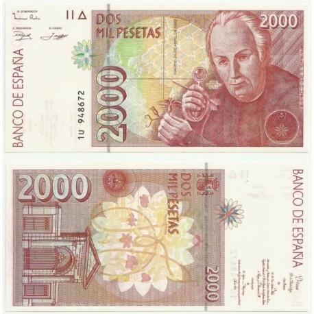 [1992] Billete de 2000 Pesetas (SC). Nuevo diseño. Serie 1U.
