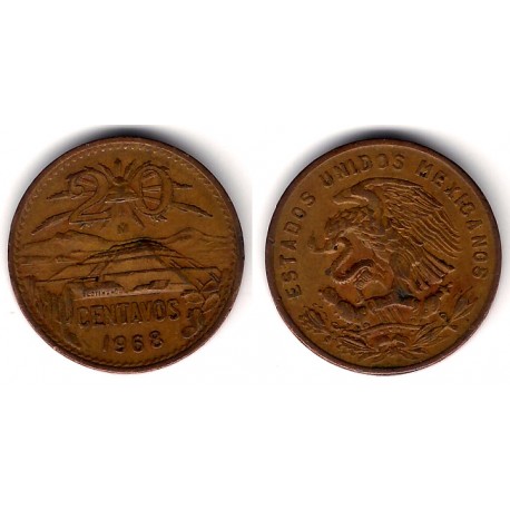 (440) Estados Unidos Mexicanos. 1968. 20 Centavos (MBC)