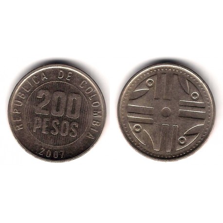(287) Colombia. 2007. 200 Pesos (MBC)
