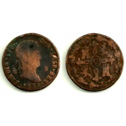Fernando VII. 1833. 8 Maravedi (BC-) Ceca de Segovia