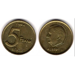 (190) Belgica. 1994. 5 Francs (EBC+)