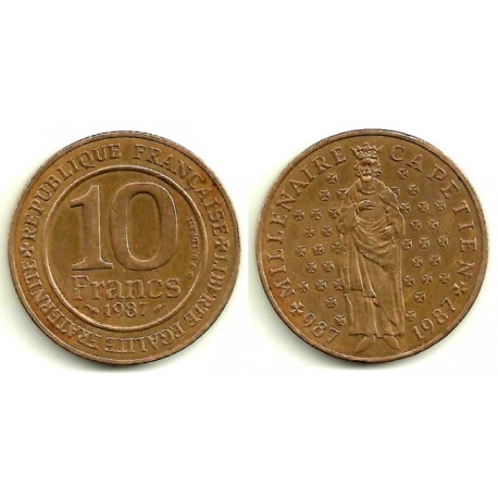 (961d) Francia. 1987. 10 Francs (MBC+)