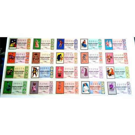 Loteria Nacional. 1969. Año Completo (36 Décimos). Refranero Popular