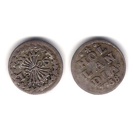 (91) Países Bajos. 1738. 1 Stuiver (MBC-) (Plata)
