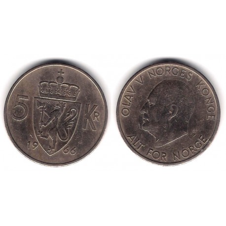 (412) Noruega. 1966. 5 Kroner (MBC)